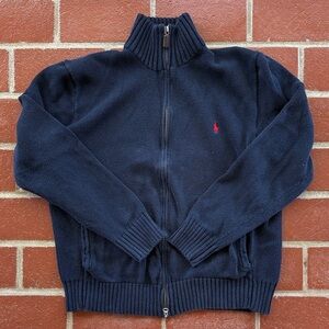 Polo by Ralph Lauren Blue Men's Zip Up Sweater